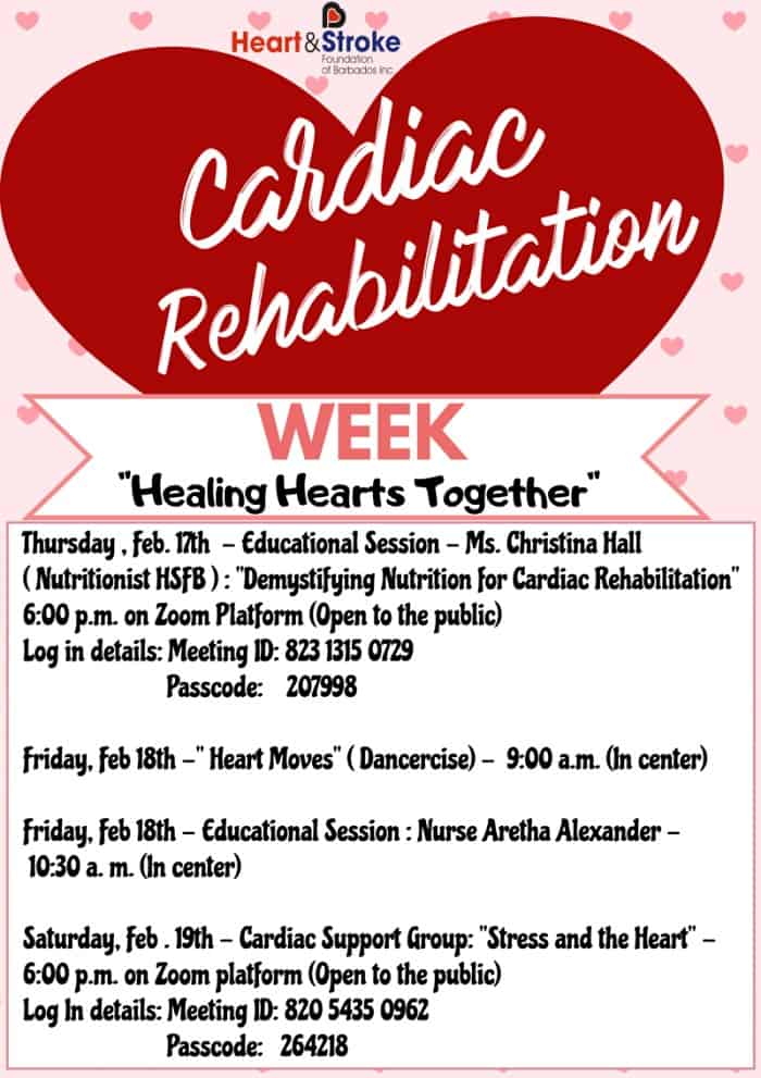 Cardiac Rehabilitation Week The Heart & Stroke Foundation of Barbados