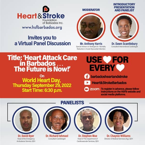 Virtual Panel Discussion on World Heart Day 2022 'Heart Attack Care in Barbados...The Future is Now!'