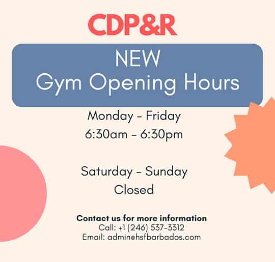 CDP&R New Gym Hours
