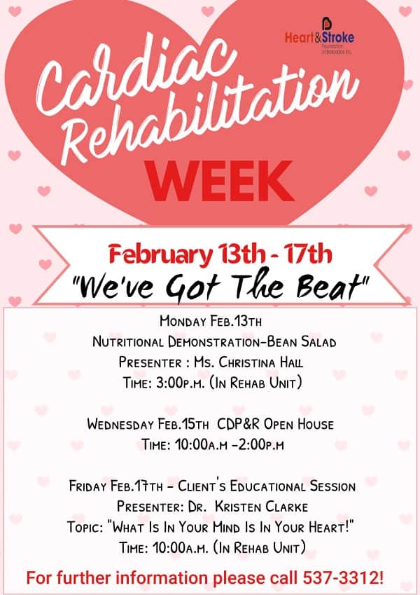 Cardiac Rehabilitation Week The Heart & Stroke Foundation of Barbados